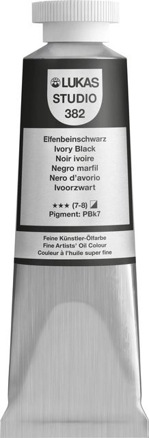 Lukas Studio Ölfarbe Elfenbeinschwarz 37 ml für Profis - Bild 1