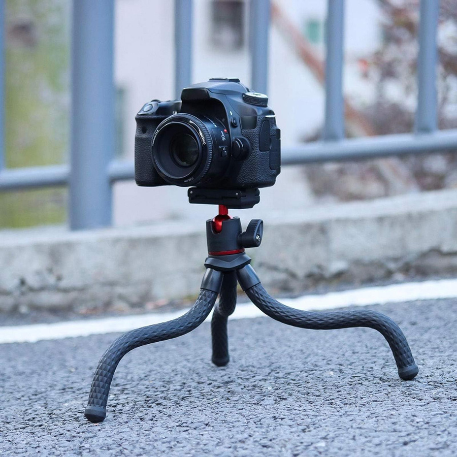 Ulanzi MT-11 Flexibles Octopus-Stativ mit 2-in-1 Plattformdesign und 360 Grad Einstellung, 1/4 Zoll Schraube, schwarz - Bild 2