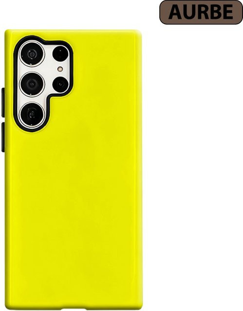 Aurbe Handyhülle für Samsung Galaxy S26 S25 S24 S23 Ultra Plus mit HD Doppelschicht-Folie in Gelb - Bild 1