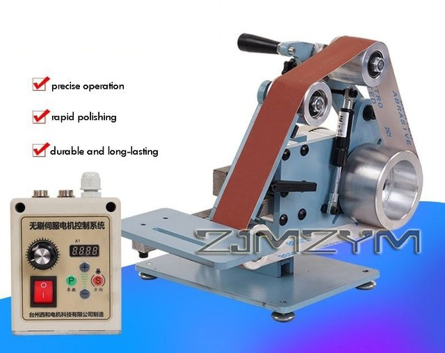 ZJMZYM Elektrischer Bandschleifer in Blau für vertikale und horizontale Schleifarbeiten, Tischschleifmaschine mit 50 mm Breite und 915 mm Bandlänge - Bild 1