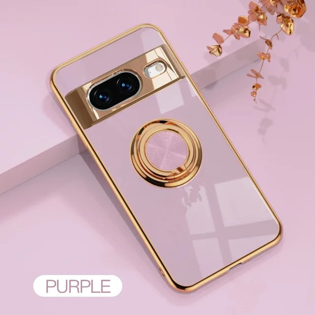 Stoßfeste Google Handyhülle mit galvanisierter magnetischer Ringhalterung in Grün für Google Pixel 9 Pro 8 Pro 7 Pro 8A 7A 6A 5A 8 7 6 - Bild 1
