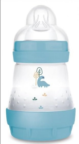 MAM Babyflasche mit Anti-Colic-Ventil und breitem Flaschenhals in Blau, 160 ml - Bild 1