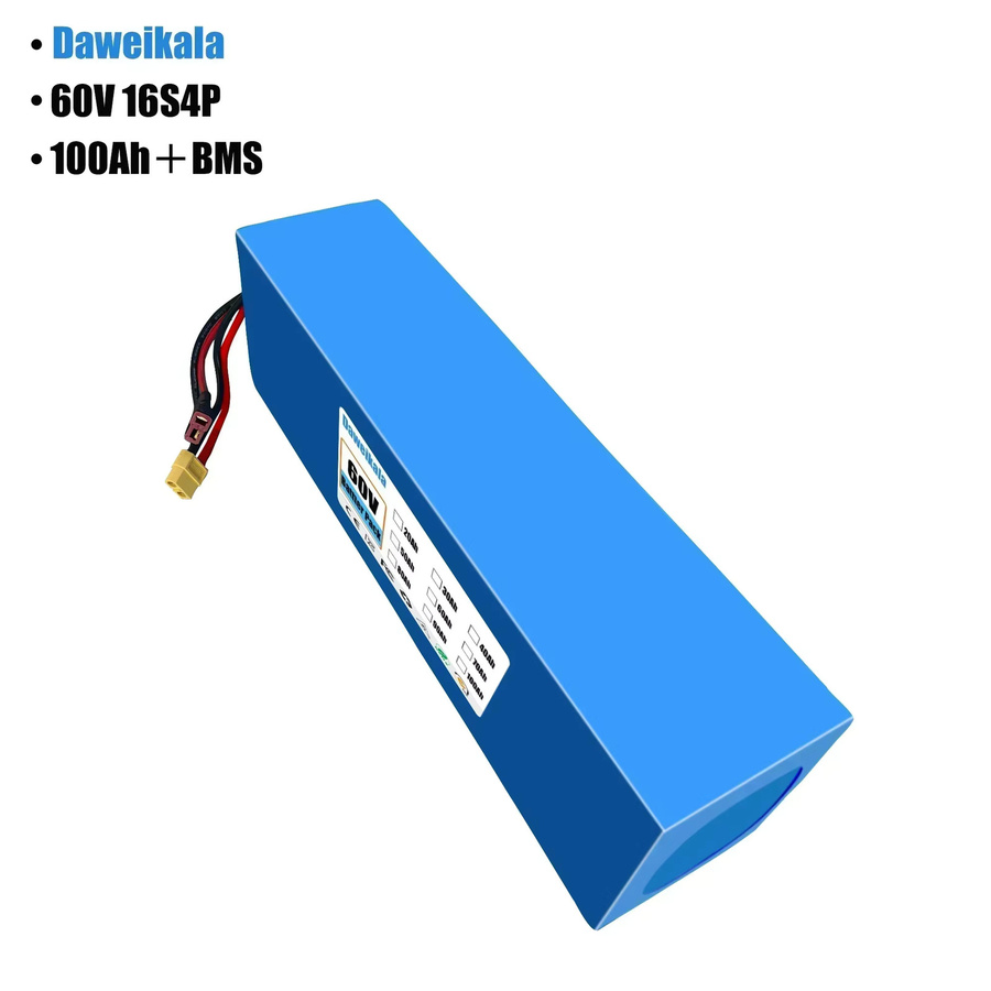 DAWEIKALA Lithium-Ionen-Akku 60V 100Ah 2000W in Blau mit integriertem 50A BMS und Ladegerät - Bild 2