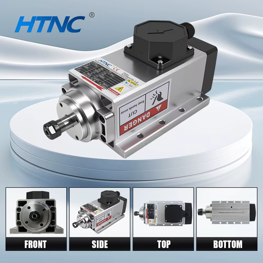 Hochgeschwindigkeits Spindelmotor 1500W für Holz, Aluminium und Weichmetall, 400Hz, 24000 U/min, 1,5kW mit ER11 ER16 Aufnahme, Farbe: Silber - Bild 2