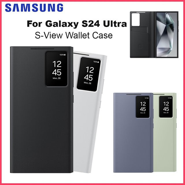 Samsung Galaxy S24 Ultra S-View Wallet Case mit Sichtfenster in Purple EF-ZS928 - Bild 1