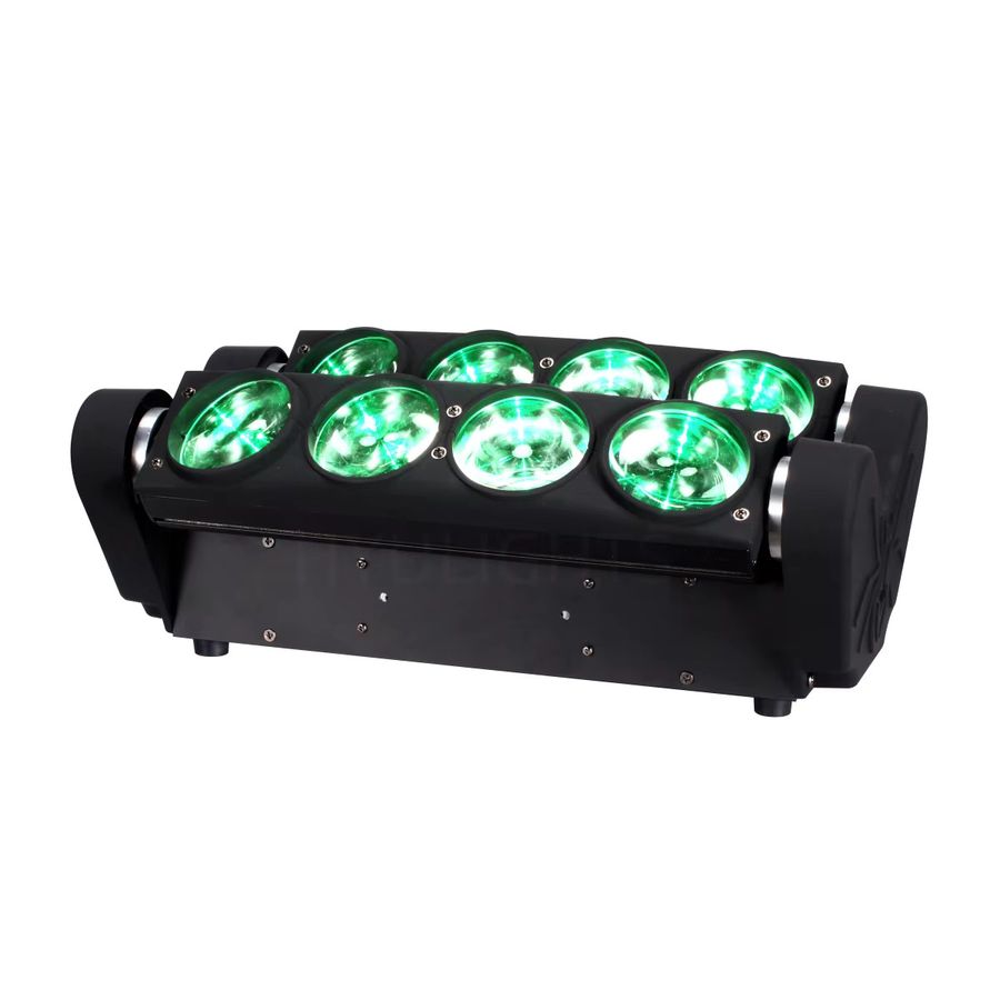 HYULIGHTS 2er Set LED Moving Head Wash Spinne mit 8x15W RGBW Strahl, Strobe und Warmlicht für DJ, Bar und Bühne - Bild 1