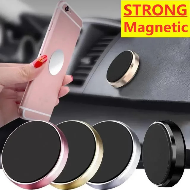 Magnetischer Autotelefonhalter in Schwarz zur Befestigung am Armaturenbrett oder an der Wand für iPhone, Samsung und Xiaomi - Bild 1