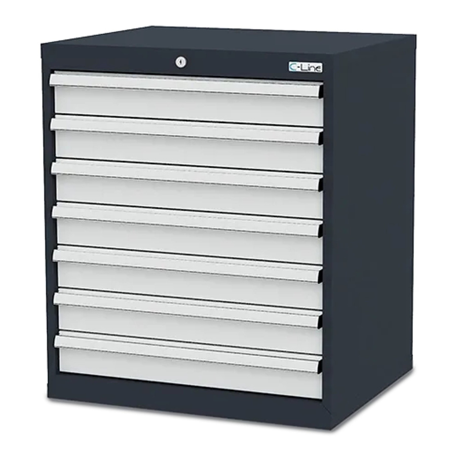 Simplaflex Schubladenschrank mit 7 Schubladen aus Stahlblech, Farbe: Grau/Anthrazit, B/T/H: 70 x 57,5 x 82 cm - Bild 2