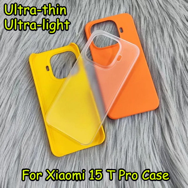 Ultradünne und ultraleichte Hart-PC-Schutzhülle für Xiaomi 17 Pro Max, 15, 14, 13 Lite und T Pro, rahmenlos, stoßfest und matt, in Schwarz oder Gelb - Bild 1