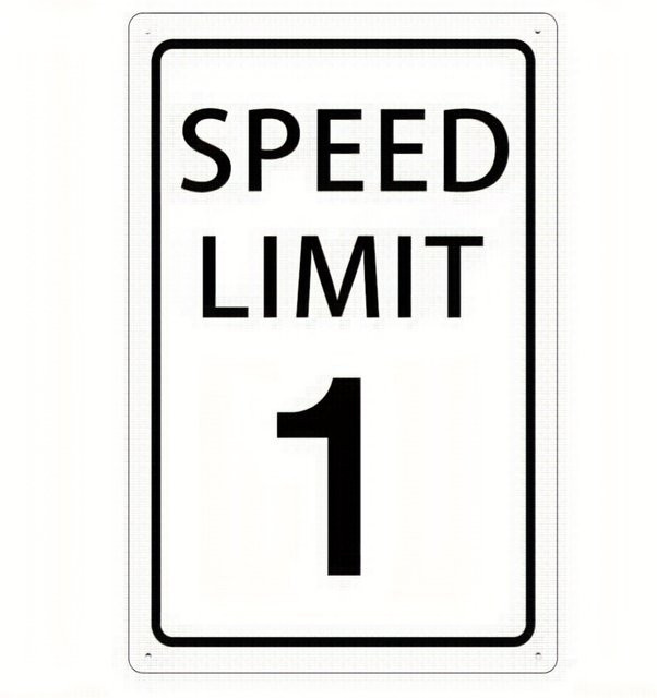 Hello Young Speed Limit 1 Metallschild Vintage Wandkunst, B/H: 30,5 x 20,3 cm - Bild 1