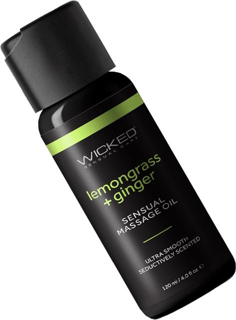 Wicked Sensual Massage Oil Lemongrass Ginger, 120 ml, Unisex - Bild 1