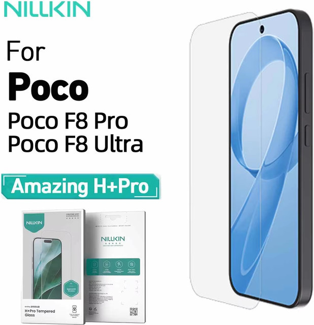 NILLKIN H+ Pro Serie Displayschutzfolie aus gehärtetem Glas für POCO F8 Ultra und F8 Pro, transparent, 9H Anti-Explosions-Schutzfolie - Bild 1