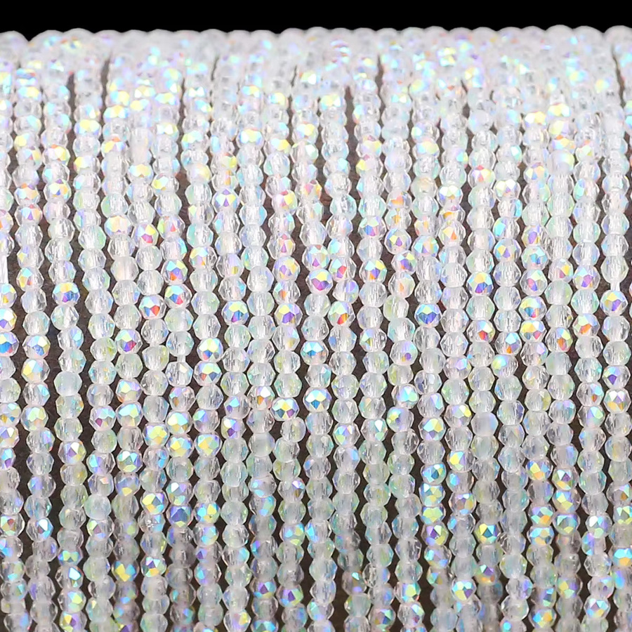 JHNBY Kristallglasperlen, 2,5 mm, AB-Finish, lose Perlen - Bild 5