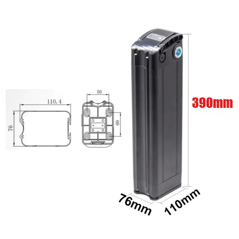 Silver Fish Li-Ion Akku mit Ladegerät für 250W-1000W Motoren, 36V/48V, Schwarz - Bild 3
