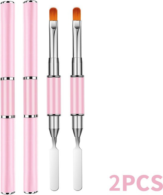 Limegirl Gel-Pinsel und Picker, 2-in-1 Nagelbürste und Spachtel, schwarz - Bild 1