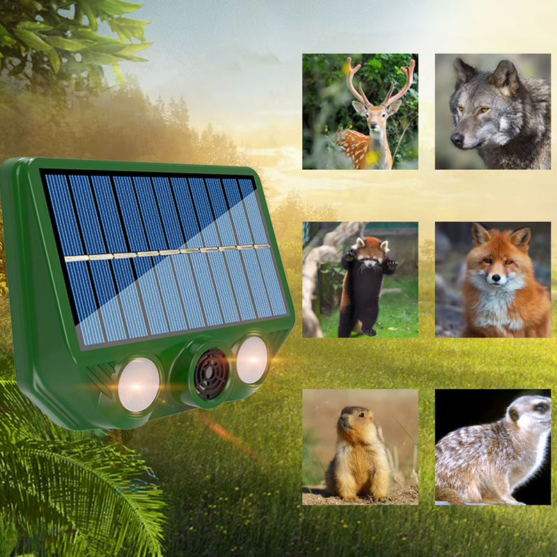 Solarbetriebenes Ultraschall-Tierabwehrmittel mit 500mAh Akku und USB-Aufladung zur Abschreckung von Mäusen, Kojoten, Füchsen, Waschbären und Hirschen - Bild 6