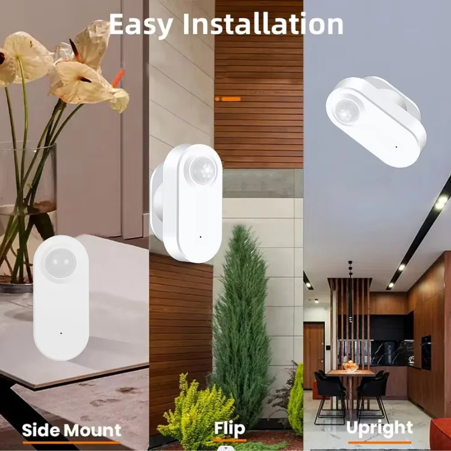 IHOMECAM Zigbee Anwesenheits- und PIR-Bewegungserkennungssensor mit Helligkeitsdetektor in Weiß, batteriebetrieben, kompatibel mit Zigbee2mqtt und Home Assistant - Bild 3