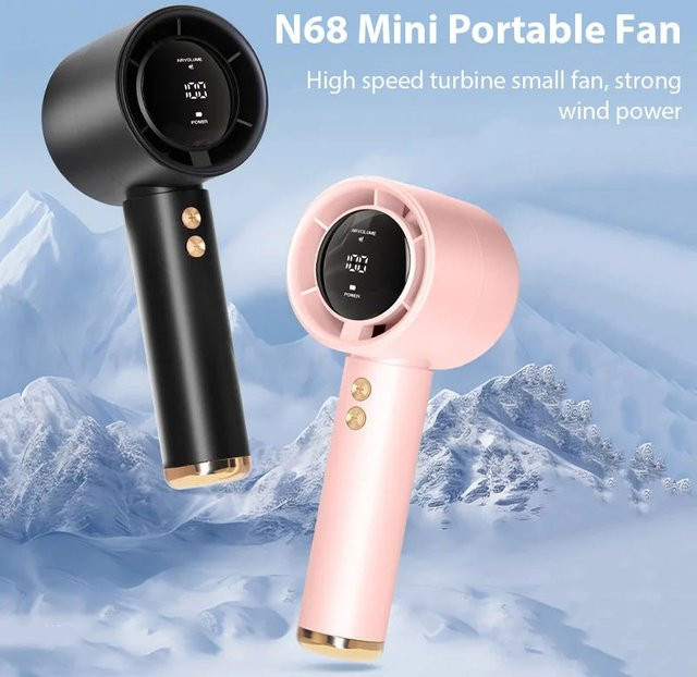 ANENG Mini-Handventilator mit USB-Aufladung in Blau - Bild 1