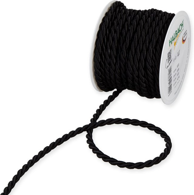 Halbach Kordel Schwarz 6 mm 4 m - Bild 1