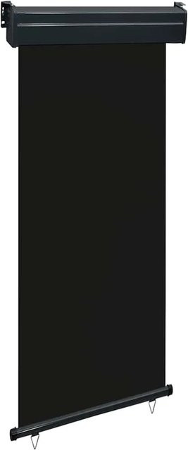 Furnicato Balkon-Seitenmarkise aus Polyester in Schwarz, Breite: 85 cm, Höhe: 250 cm - Bild 1