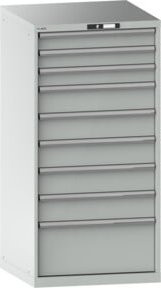 Lista Schubladenschrank 36x36E Grau mit Schloss B/T/H: 71,7 x 72,5 x 145,0 cm - Bild 1