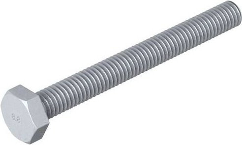 OBO Bettermann Sechskantschraube M6x55 aus Stahl in Silber, 100 Stück - Bild 1