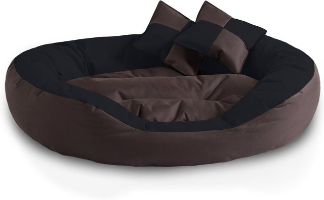 BedDog 4in1 Hundebett SABA großes Hundekörbchen in Braun, abwischbares Hundekissen für Hunde - Bild 1