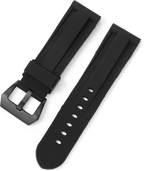 Uhrenarmband Silikon, Schwarz, Herren, 22mm - Bild 1