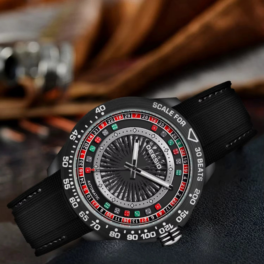Deesio Armbanduhr Automatik, Edelstahl, Schwarz, Herren - Bild 1