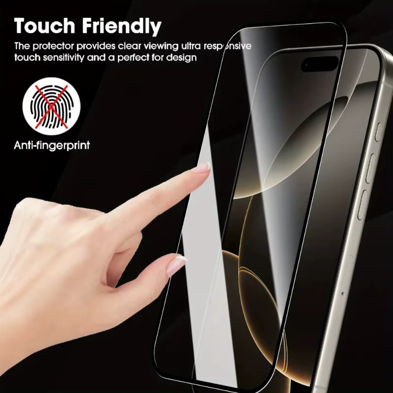 WENBIN 3er Pack Panzerglas Displayschutz für iPhone 17 Pro Max, 16, 15, 14, 13, 12, 11 Pro Max Plus Mini, transparent - Bild 2