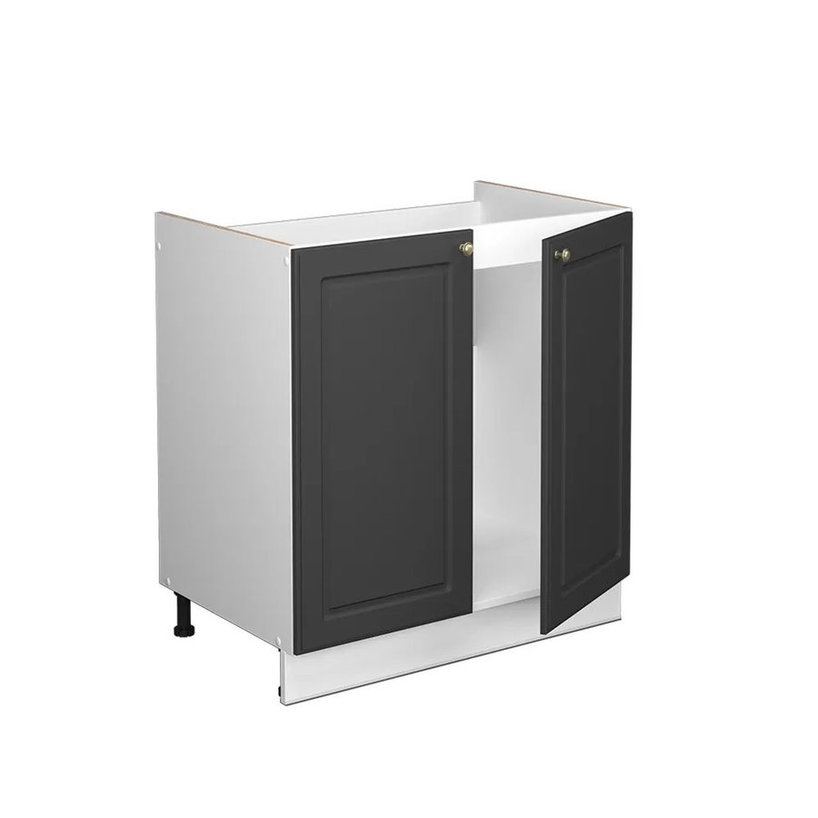 Vicco Spülenunterschrank Fame-Line in Anthrazit-Gold/Weiß mit Eiche-Optik, B/T/H: 80 x 60 x 82 cm - Bild 2