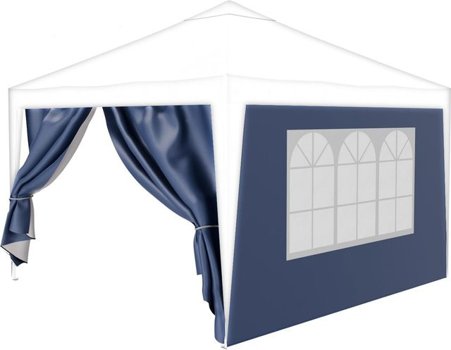 24MOVE® Pavillon Seitenteile 2er Set in Blau mit Fenster und Reißverschluss für Partyzelt und Festzelt, wasserdicht, B/H: 300 x 200 cm - Bild 1