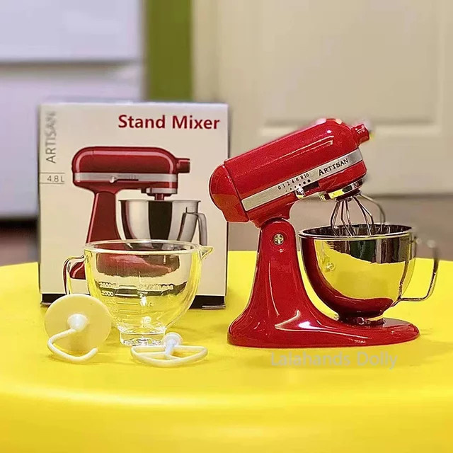 Lalahands Dolly Puppenhaus Möbel Zubehör, Mini Modell Kochmaschine, Weiß, Rot - Bild 1