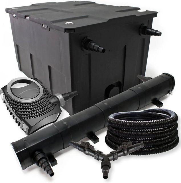 Sunsun Teichfilter Set Neo10000 in Schwarz mit 80W Pumpe und 25m Schlauch für bis zu 60000L Teichvolumen - Bild 1