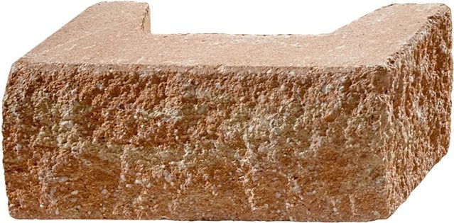 Kann Bruchsteinmauer Pfeilerelement Sandstein Beton B/T/H: 37,2 x 18,6 x 15,0 cm - Bild 1