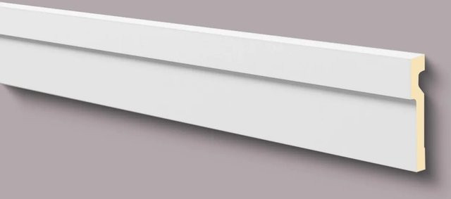 NMC MA3 DOMOSTYL Fassadenstuck Türumrandung und Fensterumrandung aus Polyurethan, Weiß, Länge: 200 cm, Breite: 2,5 cm, Höhe: 13,5 cm - Bild 1