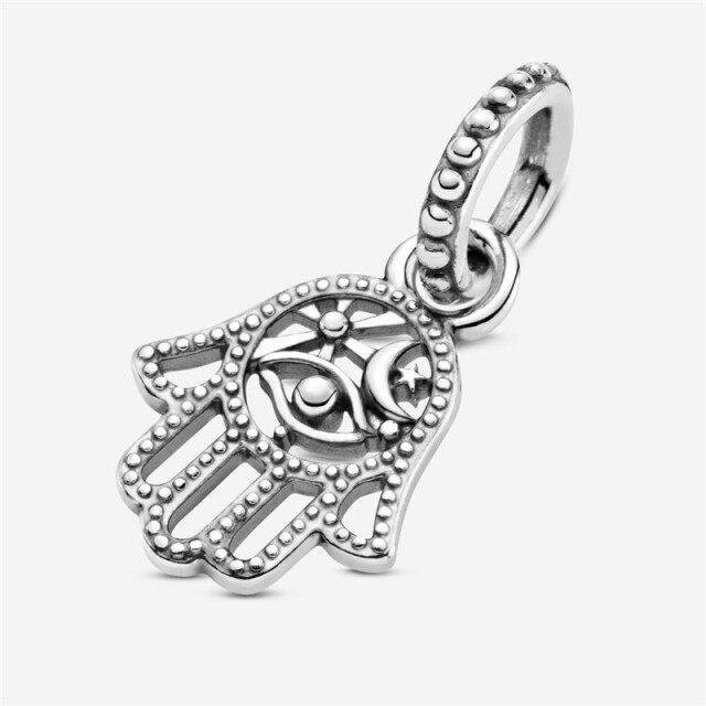 Armband Charms 925 Silber, Perle, Damen, schwarz - Bild 1