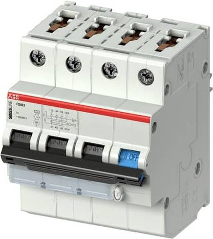 ABB FI-Schutzschalter RCBO 4polig 16A in Weiß - Bild 1