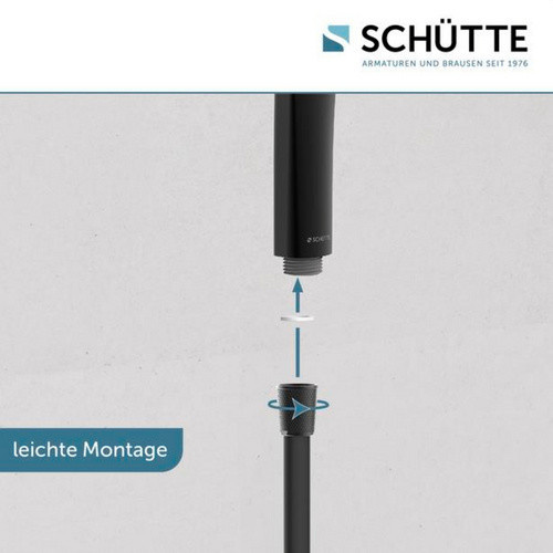 Schütte Handbrause Ravenna in Schwarz Matt mit Massagefunktion und wassersparendem Design - Bild 3