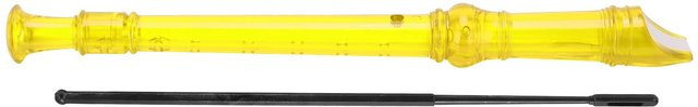CosyHome Klarinette, 8-Loch, ABS Transparent, mit Reinigungsstab, Rot gelb - Bild 1