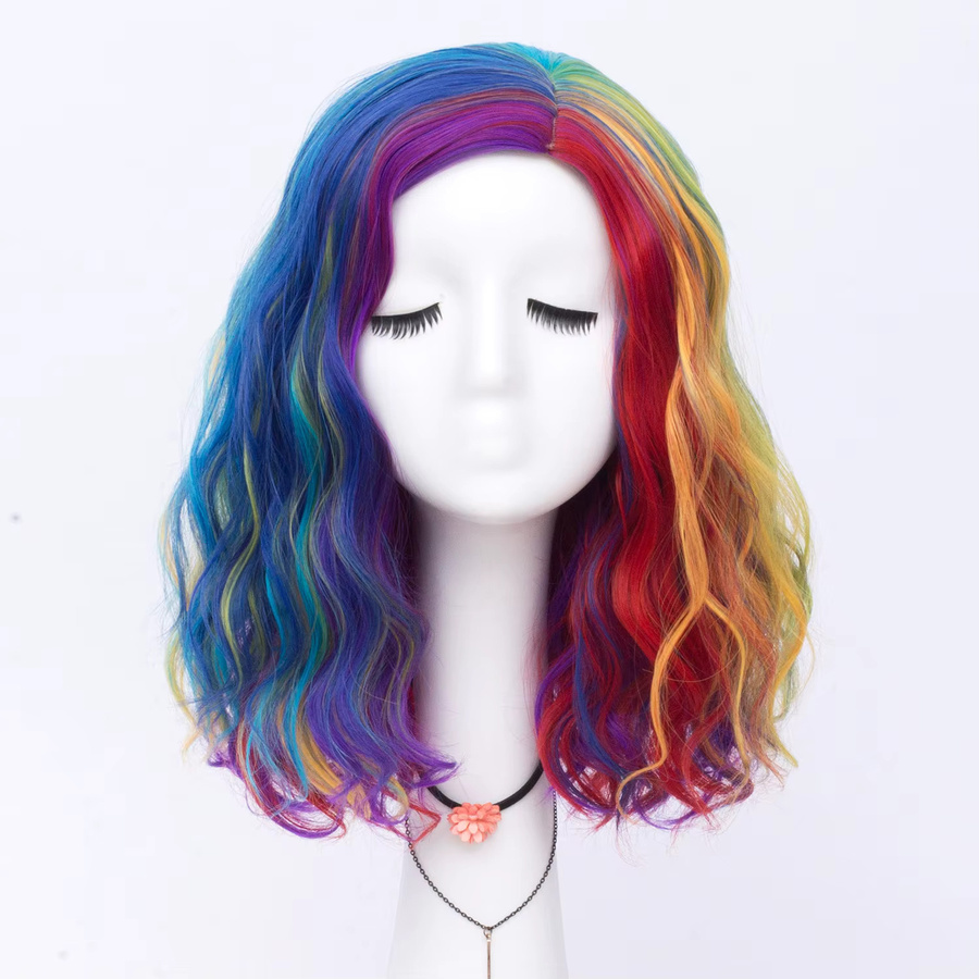 shyred Bob-Perücke, blau-ombre, synthetisch, Damen - Bild 2