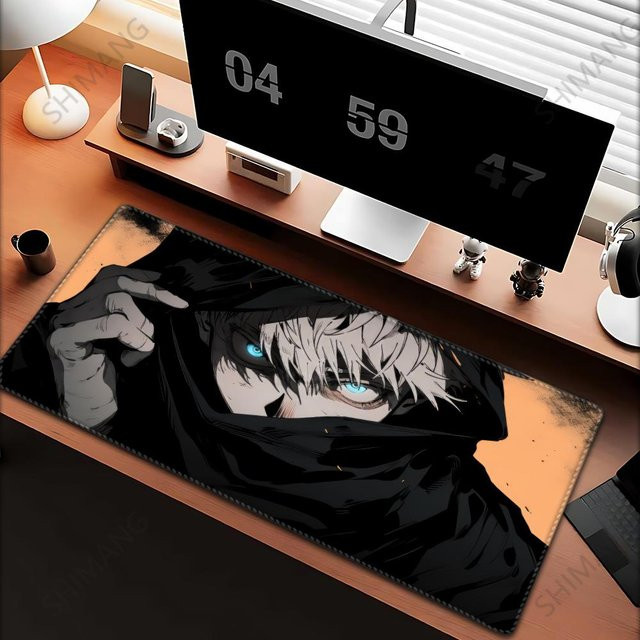 Jujutsu Kaisen Satoru Gojo Gaming-Mauspad XXL, rutschfeste Schreibtischmatte für Gamer und ESports, Multicolor, B/T: 90 x 40 cm, Höhe: 0,2 cm - Bild 1