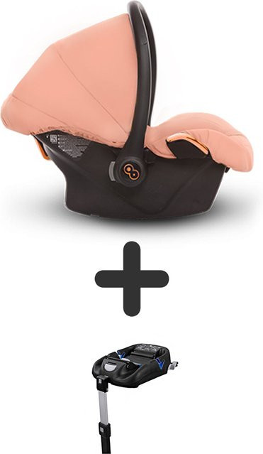 TPFLiving Babyschale Ultra Stoff mit Isofix in Apricot und Roségold - Bild 1