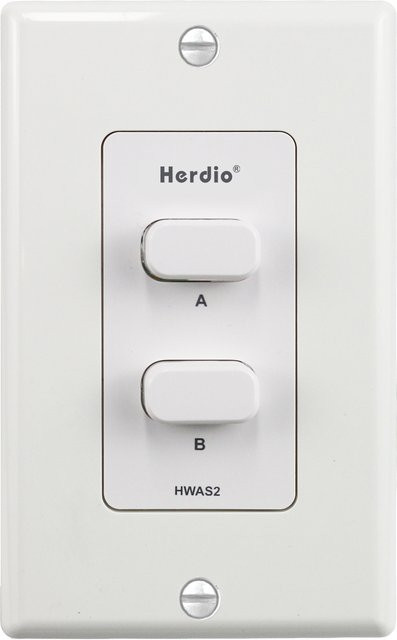 Herdio In-Wall Lautsprecherauswahl-Schalter 2-Kanal Heim-Audio-Controller in Weiß mit 120W Spitzenleistung - Bild 1