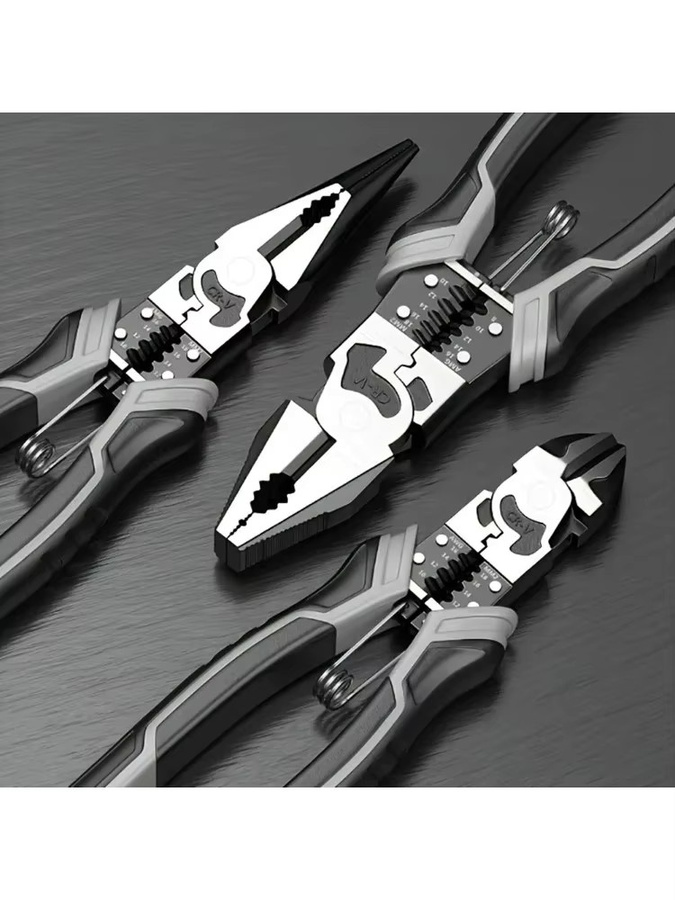WOZOBUY Multifunktionale Universal-Diagonalzange und Spitzzange in Schwarz für Elektriker und Hardware-Arbeiten - Bild 7