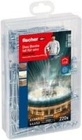 Fischer Meisterbox PowerFast II Senkkopf Spanplattenschrauben mit Teilgewinde und Vollgewinde, Torx, galvanisierter Stahl, 220 Stück - Bild 1