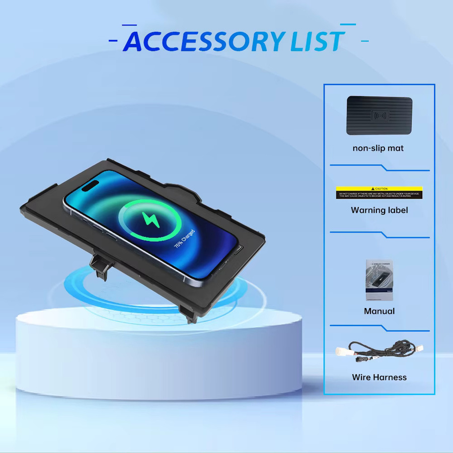 MOCENDO 15W Qi Wireless Car Charger Schnellladestation mit Telefonhalter für Lexus NX NX200 NX350H (Modelljahre 2022-2024) in Schwarz - Bild 5