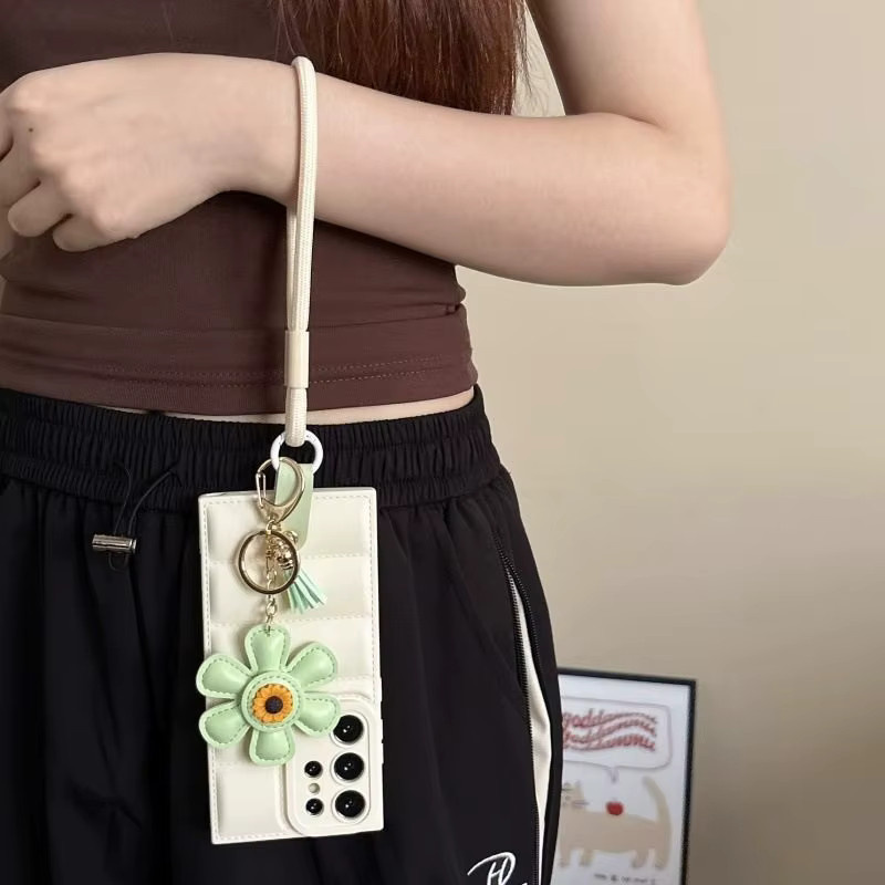 Samsung Handyhülle mit Sonnenblumen-Daunenjacken-Design und Lanyard für Galaxy S25 S26 Ultra S24 S23 S22 Plus A55 A56 A35 A16 A15 in Mehrfarbig - Bild 2
