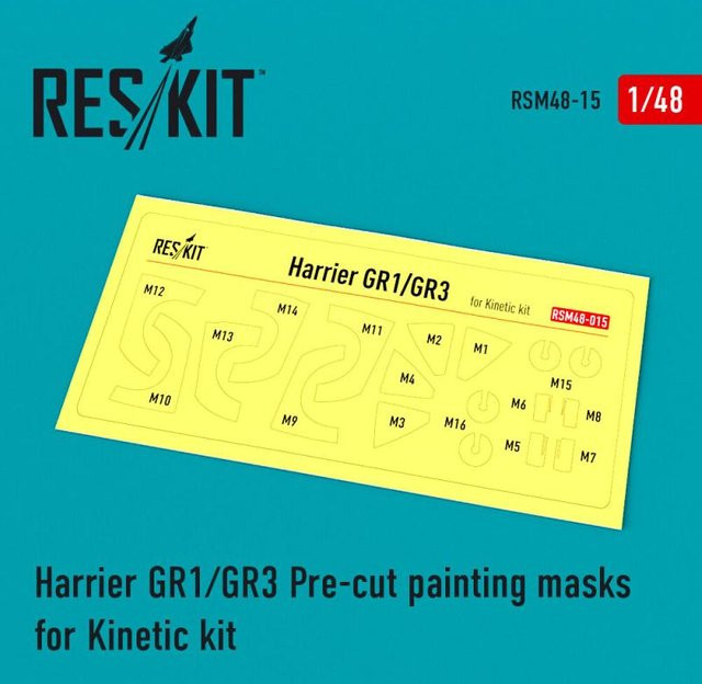 ResKit Models Harrier GR1/GR3, Pre-cut painting masks, Zubehör, 1:48 - Bild 1