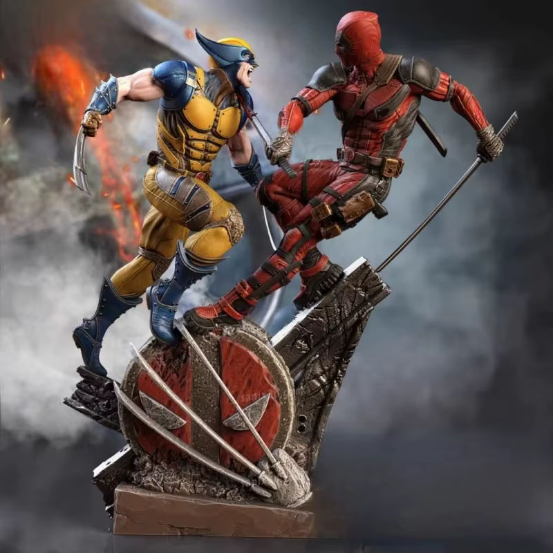Bandai Deadpool und Wolverine Figuren Set Maßstab 1:8 in Weiß und Rot für Erwachsene - Bild 5